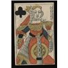 Image 1 : French Colonial issue Playing Card Money; Queen of clubs with French Handwritten text on the back