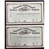 Image 1 : Canada Southern Railway 10 shares 1893 Green - Lot of 2