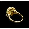 Image 3 : 2.48 ctw Opal and Diamond Ring - 14KT Yellow Gold