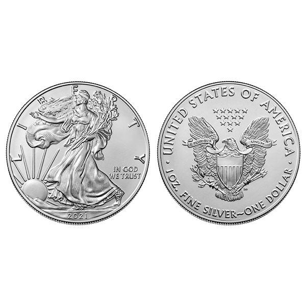 2021 American .999 Fine Silver Eagle Dollar Coin