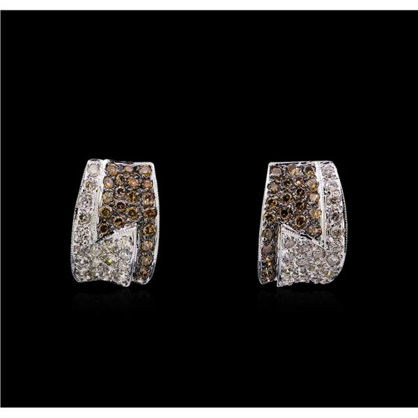 14KT White Gold 1.45 ctw Diamond Earrings