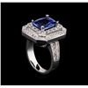 Image 4 : 14KT White Gold 2.74 ctw Tanzanite and Diamond Ring