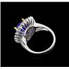 Image 3 : 14KT Two-Tone Gold 4.13 ctw Tanzanite and Diamond Ring