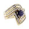 Image 1 : 1.97 ctw Sapphire and Diamond Ring - 14KT Yellow Gold