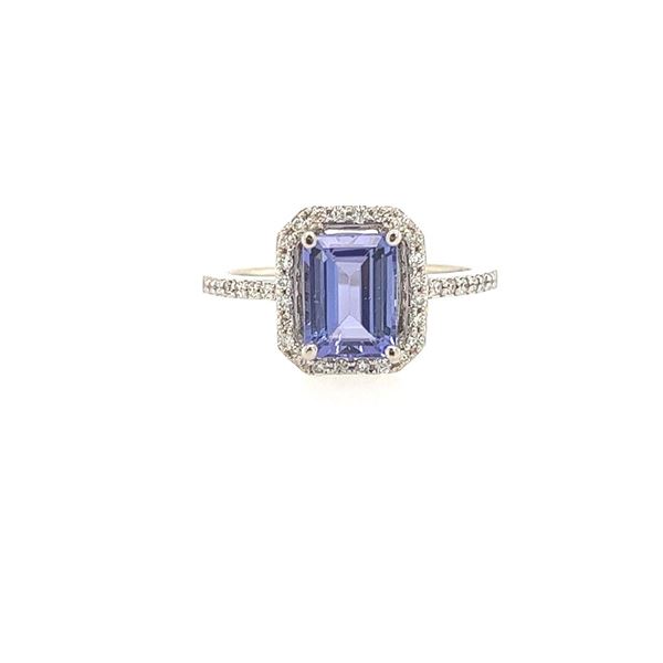 14KT White Gold 1.92 ctw Tanzanite and Diamond Ring