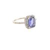 Image 2 : 14KT White Gold 1.92 ctw Tanzanite and Diamond Ring