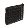 Image 3 : Celine Black Quilted Calfskin Leather C Charm Coin and Card Pouch