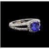 Image 1 : 14KT White Gold 1.47 ctw Tanzanite and Diamond Ring