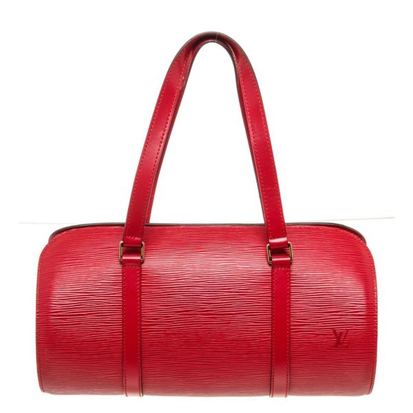 Louis Vuitton Red Epi Leather Soufflot Shoulder Bag