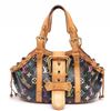 Image 1 : Louis Vuitton Black Multicolor Monogram Canvas Leather Theda GM Hobo Bag