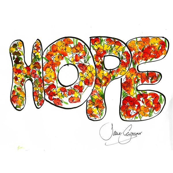 Jane SEYMOUR: HOPE Series II. HOPE with Flowers