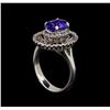 Image 4 : 14KT White Gold 1.80 ctw Tanzanite and Diamond Ring