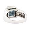 Image 4 : 1.20 ctw White and Blue Diamond Ring - 14KT White Gold