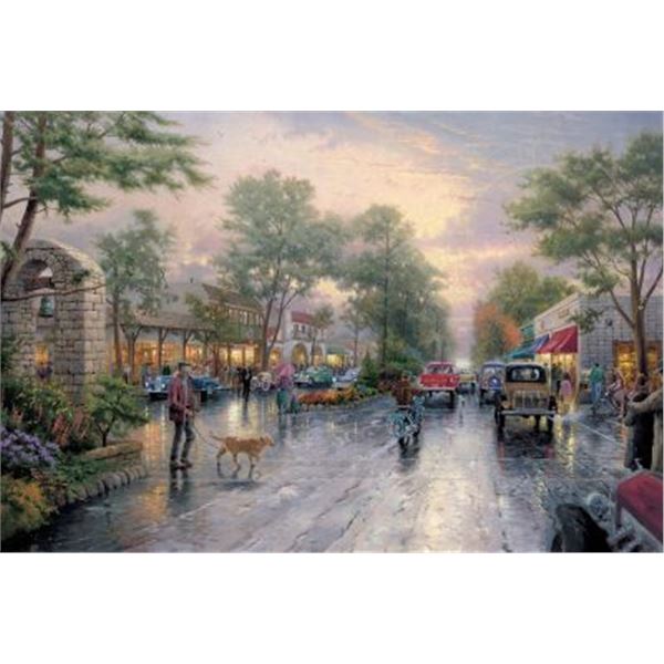 Carmel Sunset on Ocean Ave by Thomas Kinkade