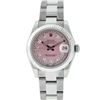 Image 2 : Rolex Womens Midsize 31mm Pink String Diamond Datejust Wristwatch