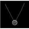 Image 2 : 14KT White Gold 1.25 ctw Diamond Pendant With Chain