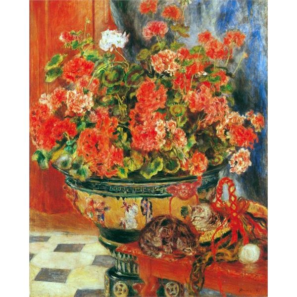 Renoir - Geraniums And Cats