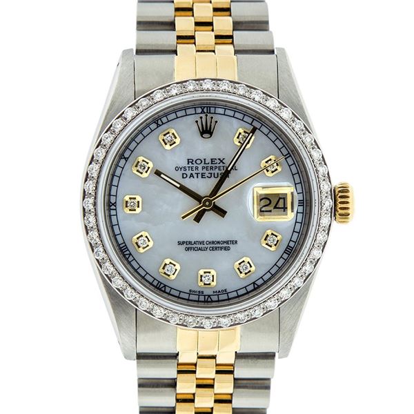 Rolex 2T Mother Of Pearl Diamond 36MM Datejust 36MM