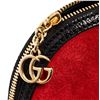 Image 8 : Gucci Red Suede Black Leather Ophidia Dome Shoulder Bag