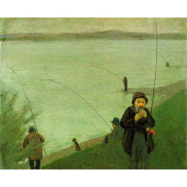 MACKE - Anglers On The Rhine