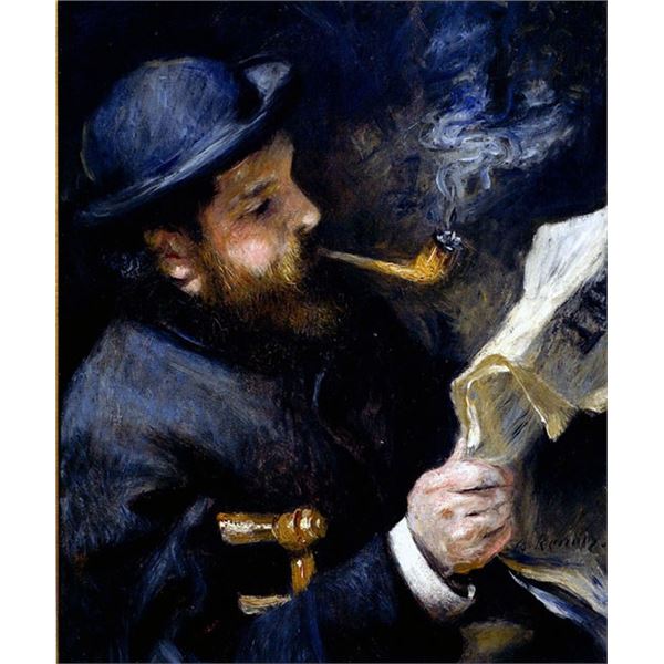 Renoir - Claude Monet Reading A Newspaper