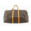 Image 1 : Louis Vuitton Brown Monogram Canvas Leather Keepall 55 cm Duffle Bag Luggage