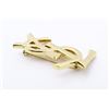 Image 2 : Yves Saint Laurent Vintage Gold-tone YSL Logo Pin Brooch