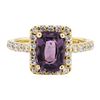 Image 2 : 3.42 ctw Rectangular Cushion Brilliant Lavender Spinel And Round Brilliant Cut D