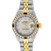 Image 2 : Rolex Ladies 2 Tone Grey Diamond & Ruby 26MM Datejust Wristwatch