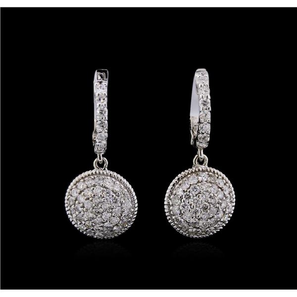 1.33 ctw Diamond Earrings - 14KT White Gold