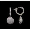 Image 2 : 1.33 ctw Diamond Earrings - 14KT White Gold