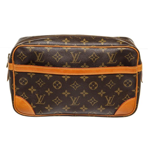 Louis Vuitton Brown Monogram Compiegne 28 Clutch Bag