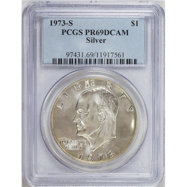 1973-S Eisenhower Dollar Coin PCGS PR69DCAM