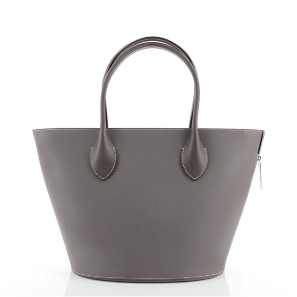 Louis Vuitton Holdall Tote Veau Satin Leather PM Gray