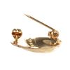 Image 4 : Christian Dior Gold Rhinestone Shell Brooch