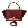 Image 1 : Celine Burgundy Leather Suede Trapeze Tote Bag