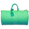 Image 2 : Louis Vuitton x Virgil Abloh Green Taurillon Illusion Monogram Leather Keepall B