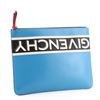 Image 2 : Givenchy Reverse Logo Zip Pouch Leather Large Blue