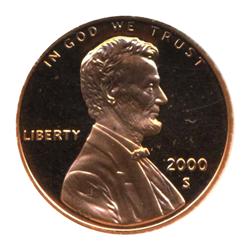 2000S PROOF Lincoln Cent Coin Graded PR70 DCAM Red (COI-4306)