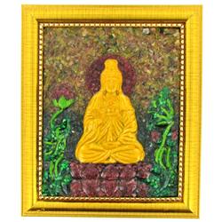 1,500 ct. Sapphire Kwan Yin Buddha Statue Picture Frame  EST: $1200 - $3500 (GEM-4917)