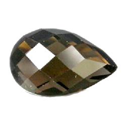 42.02ct Pear Checkerboard Huge Smoky Quartz  Gemstone FLAWLESS EST: $500 - $2500 (GEM-9497)