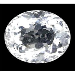 10.37ct Oval Top AAA VVS White Silver Quartz EST: $500 - $2500 (GEM-9563)