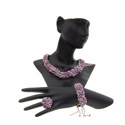 Hand Strung Mother of Pearl Shell Jewelry Set (JEW-172)