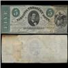 Image 1 : 1862 Rare $5 Virginia Confederate Note AU+++ (COI-4114)