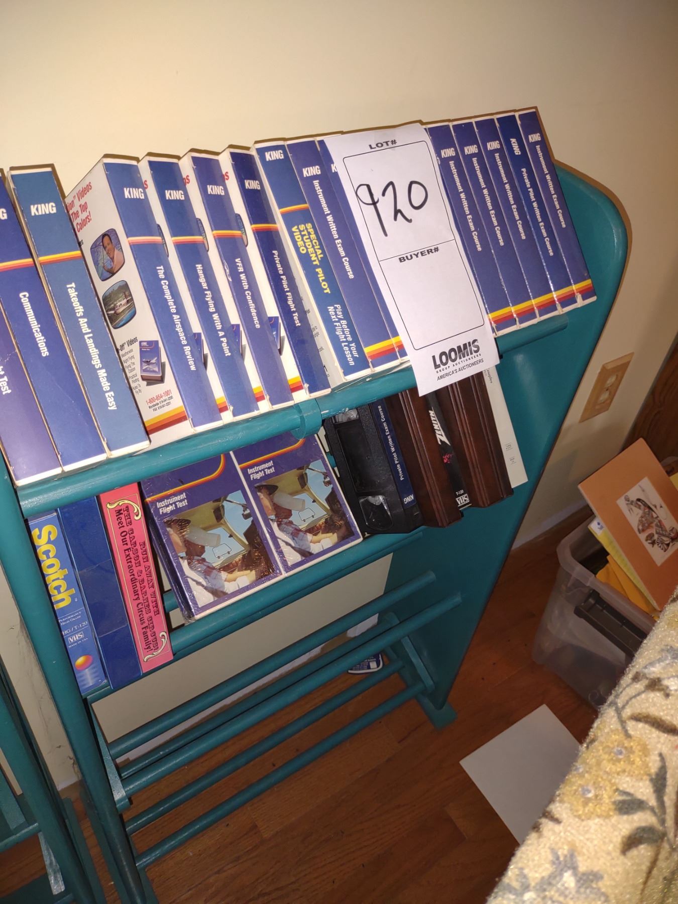 BUNDLE LOT 2 MULTIMEDIA DISPLAY STANDS W/ VHS (FLIGHT TRAINING