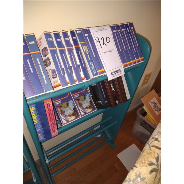 BUNDLE LOT 2 MULTIMEDIA DISPLAY STANDS W/ VHS (FLIGHT TRAINING