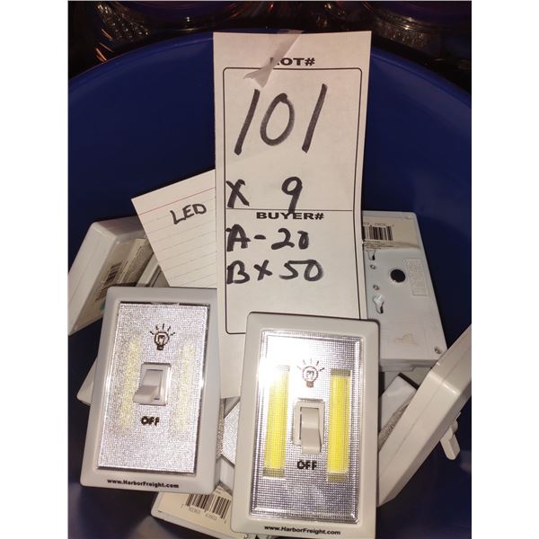 HARBOR FREIGHT LED LIGHT SWITCH (X9)