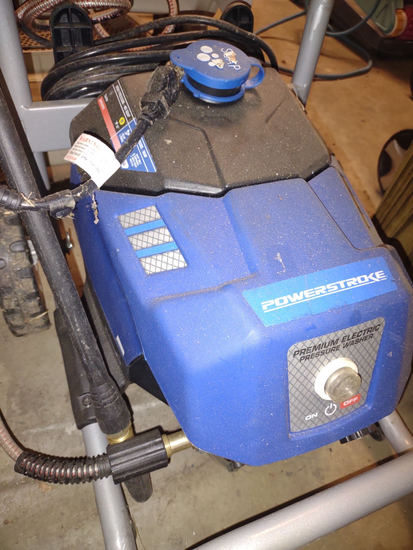 POWERSTROKE 1900 PSI ELECTRIC PRESSURE WASHER, RUNS