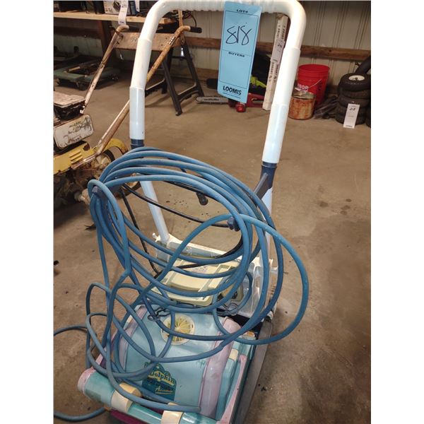 DOLPHIN DIAGNOSTIC ADVANTAGE POOL CLEANER W/ CADDY CART, WORKS, APPROX. $1,750.00 NEW