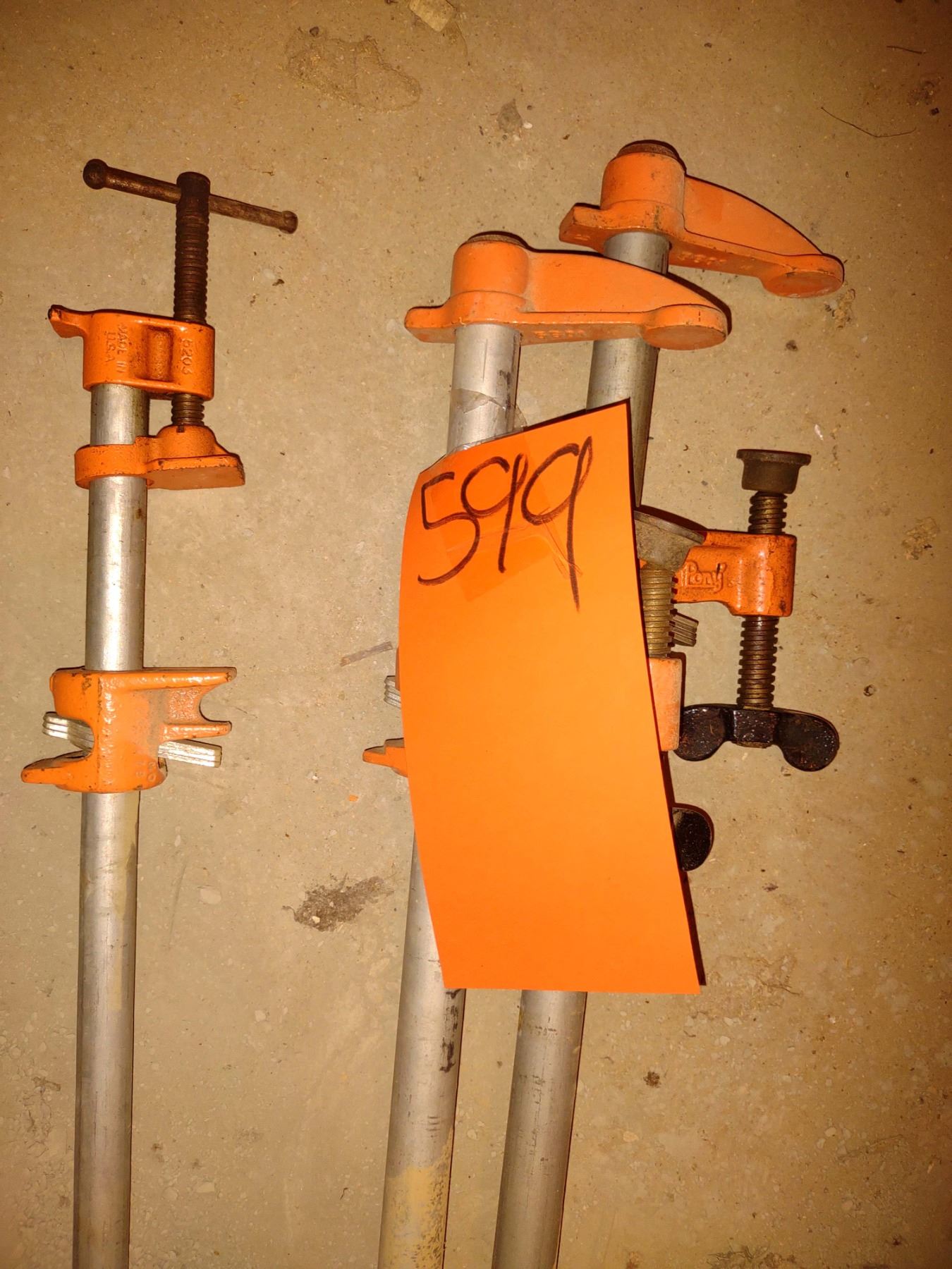 SET OF 3 PONY DEEP REACH CLAMP & SPREADER PIPE CLAMPS